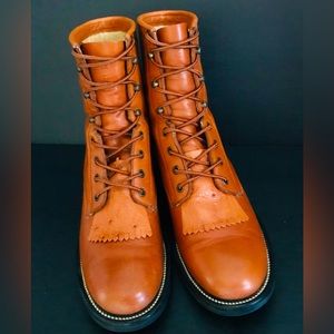 Ariat Hexcel ProTechnology Riding Leather Prairie CottageCore LaceUp Boots Sz-6B